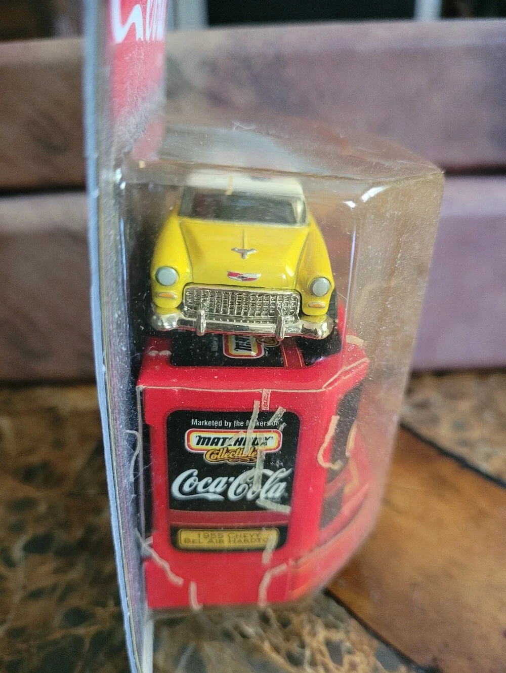 Matchbox Collectibles Coca-Cola 1955 Chevy Bel Air Hardtop - Yellow & White
